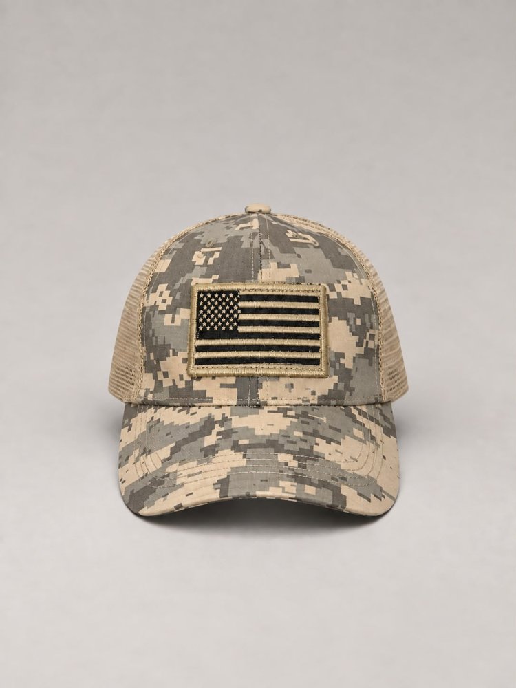 Boné camuflado Americano — destaque DM Imports